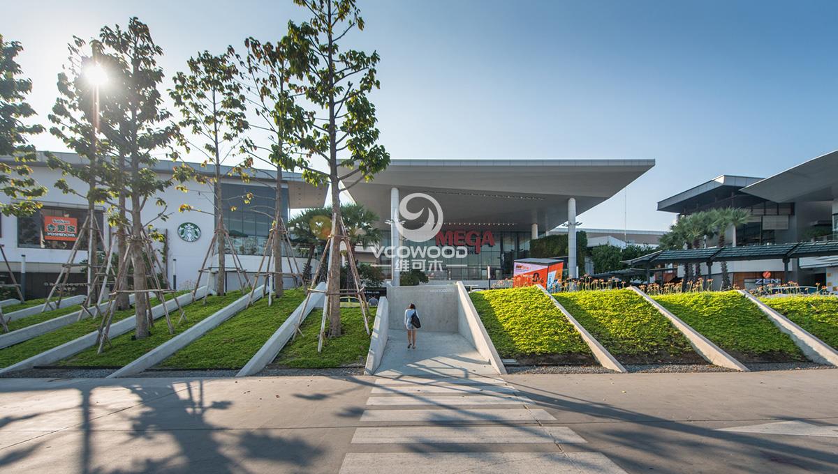 泰国mega food walk商业街木塑街道 (1)